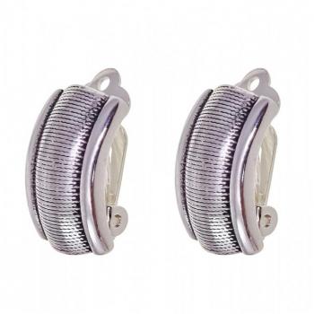 Pendientes de Plata Ley 925 para mujer, 17 mm, acabado oxidado. Pendientes de Plata Ley 925 para niña, diseño de flor, 7 mm con perla