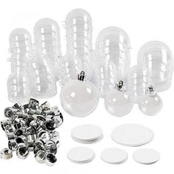 Bolas para decoración, D: 5+6+8 cm, 60asstd