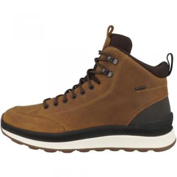 Geox Spherica Actif X2 Abx Men's Brown Leather Ankle Boots - Casual Winter Footwear with Laces - Comfortable and Versatile Model U46HMA
