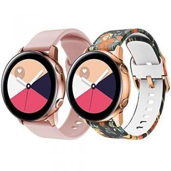 Supore Correa Galaxy Watch Active 40mm, Correas de Silicona de 20 mm con Liberación Rápida para Active 2 / Gear S2 Classic/Gear Sport/Huawei Watch 2 / Vivoactive 3