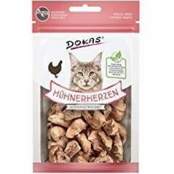 Snack para Gato Dokas Corazones de Pollo Liofilizados 15g