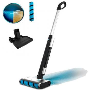 Cecotec FreeGo Wash Fregona Eléctrica sin Cables 40W 420ml con Base de Autolimpieza Negro