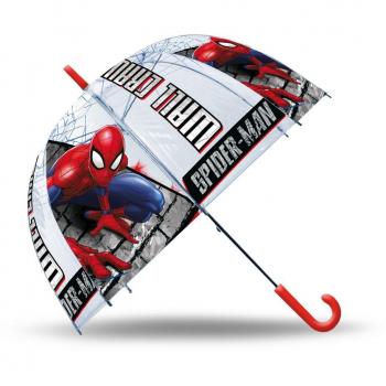 Paraguas Infantil Spiderman de 46 cm con Campana de Fibra de Vidrio y Apertura Segura