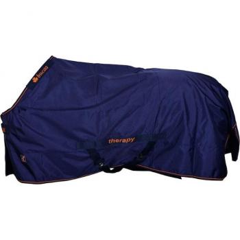 Manta Terapéutica Exterior Ligera Bucas Therapy Turnout 50g - Marino/Naranja