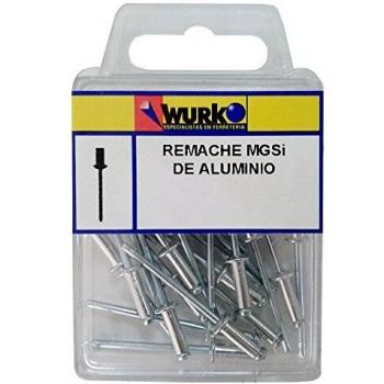 WURKO 8426024002851 - Remache con vastago aluminio 5x12 2851 blister-12
