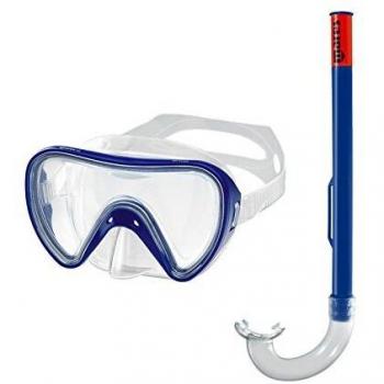 Mares Tortuga - Set de Buceo, Color Azul/Transparente, Talla GU