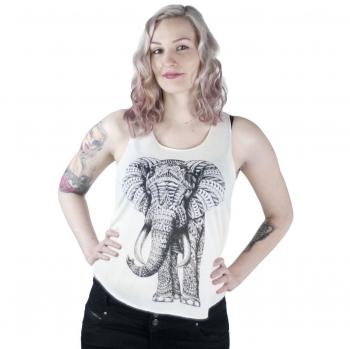 Innocent lifestyle - Camiseta sin mangas - Animal Print - para mujer blanco Off white X-Large