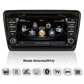 REALMEDIA SKODA OCTAVIA 13 OEM Einbau Touchscreen Autoradio DVD Player MP3 MPE4 USB SD 3D Navigation GPS TV iPod USB MPEG2 Bluetooth Freisprecheinrichtung +++mit REALMEDIASHOP Garantie+++