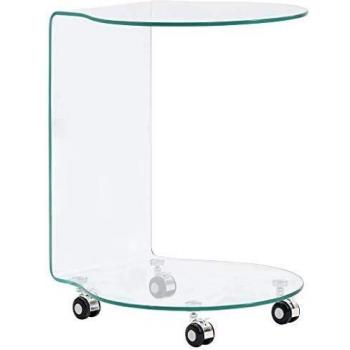 vidaXL Mesa Baja de 45 x 40 x 58 cm, Cristal Templado