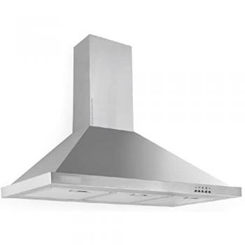 Campana Decorativa Inox 90 cm Orbegozo - Motor 190 W, 3 Filtros, Clase Energética B, 3 Niveles de Potencia