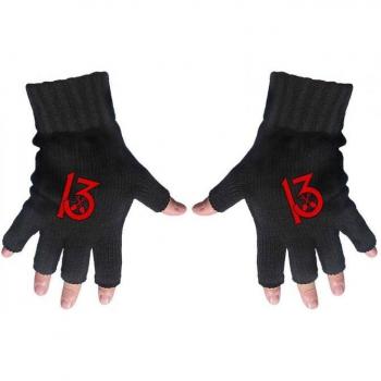 Guantes Unisex Adulto Sin Dedos Wednesday 13 Negro/Rojo One Size