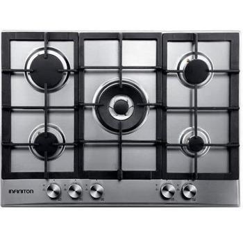 Placa DE Gas 5 Fuegos INFINITON Ancho 70 cm 76IXGASG50