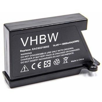 Batería Recargable Li-ion 3000mAh (14.4V) para Robot Aspirador LG Hom-Bot VR1012W, VR1013RG, VR1013WS, VR1015V, VR1027