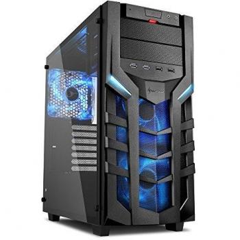 Sharkoon DG7000-G Midi-Tower Negro Carcasa de Ordenador - Caja de Ordenador