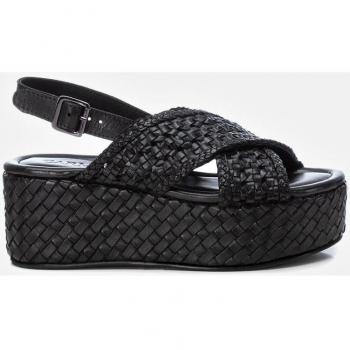 Sandalias de cuña de piel Carmela 16163806 negro