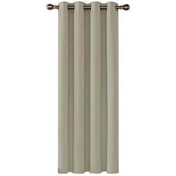 Deconovo Cortinas Salon Modernas Aislante Térmico Funcional Estilo Moderno Elegante para Sala Cuarto Comedor Cocina 1 Pieza 140 x 180 cm Beige Claro