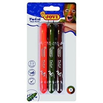 Jovi - Twist Face Paint blíster de maquillaje, 3 stick, colores surtidos