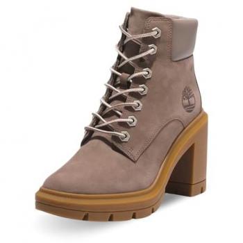 Timberland Allington Heights Lace-up Boot for Women in Dark Beige, Size: 5; Timberland Heeled Boots for Women in Gray, Size: 8 US