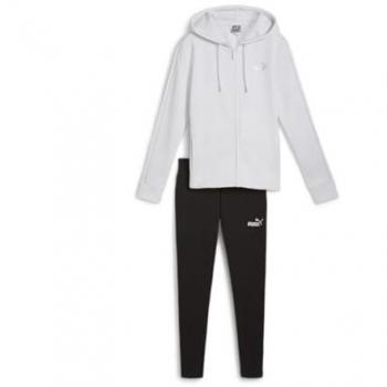 Puma Chándal Metallic Gris Blanco Mujer L 683046 Camisetas FL