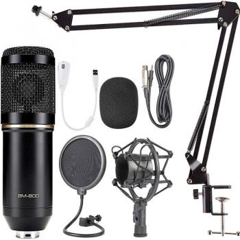 KLACK BMK800 Micrófono de Condensación Profesional Potente Negro