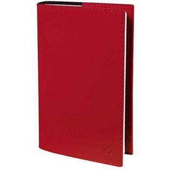 Portatarjetas de visita Soho Rojo - Capacidad para 96 tarjetas - 12x21 cm - Simil piel