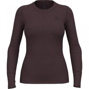 Camiseta Interior Odlo Merino 200 de Manga Larga para Mujer en Color Rojo Oscuro, Talla M