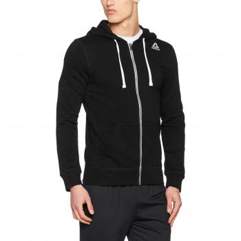 Reebok Men's Elements French Terry Full Zip Hoodie Jacket - Black, Large