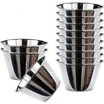 Space Home - Flanero Individual - Acero Inoxidable - Set de 12 - Diámetro 8 cm