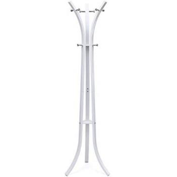 SONGMICS Perchero, Árbol de los Abrigos con 9 Gancho de Metal, 176 cm de Altura, Blanco RCR01W