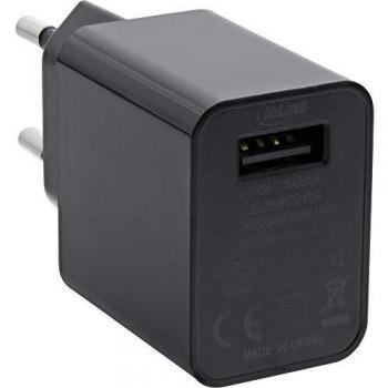 Cargador USB de 100-240V a 5V, 1 puerto, 2.5A, color negro