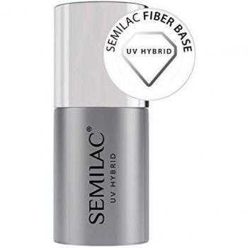 Esmalte Semipermanente con Fibra 7 ml - Uv Hybrid - Strong White 001/Base Fiber - Semilac