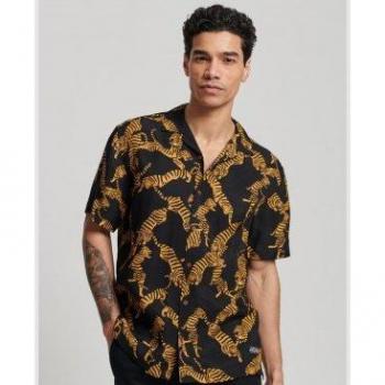 Camiseta Superdry Vintage Revere de Manga Corta para Hombre