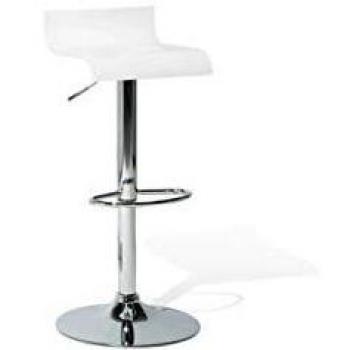 Conjunto de 2 Taburetes de Bar Blancos con Reposapiés, Giratorios y Altura Ajustable