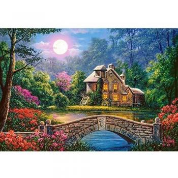 Castorland Cottage in the Moon Garden Jigsaw Puzzle 1000pcs