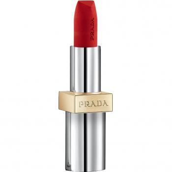Prada Monochrome Hypermatte Lipstick - Color de labios duradero y ligero, recargable, 3.8g, disponible en varios tonos (R26 - Lava)