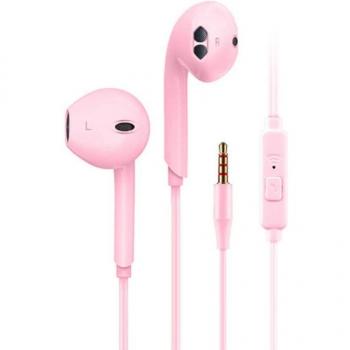 Auriculares internos con cable Macaron, cancelación de ruido, estéreo deportivos, micrófono y conector de 3.5mm