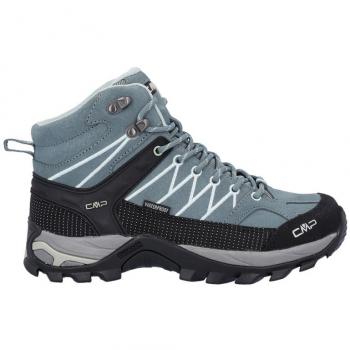 Botas de senderismo CMP Rigel Mid WP para mujer, impermeables, color verde y azul grisáceo, talla 36