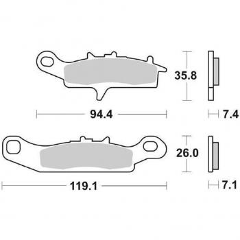Pastillas de Freno Sinterizadas Off-Road SBS 798SI para Kawasaki Quad