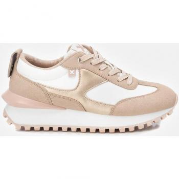 Zapatilla Xti Mujer Beige Cordón Vegano