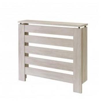 Mueble Cubre Radiador Serie Victoria 3092 - Topkit Cubre radiadores Diseño Elegante, Medidas 84x90x20 cm, Color Blanco Mozart