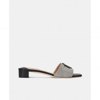 LAUREN RALPH LAUREN Fay Logo Black Low Heel Mules, Size: 5, Colour: Black, Female; Ralph Lauren Heeled Mules, Multicolor, Size: 8 US, Female; Ralph Lauren Lauren Ralph