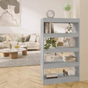 Librería/Partición Sonoma en Aglomerado Gris 80x30x135 cm
