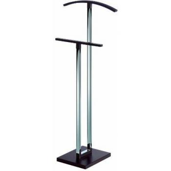 Galán de Noche, Colgador de Pie para Habitacion o Dormitorio, Modelo 23316, Acabado en Madera Color Wengue, Medidas: 46 cm