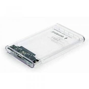 Gembird HDD/SSD Enclosure for 2.5'' SATA - USB 3.0, 9.5mm, Transparent Plastic