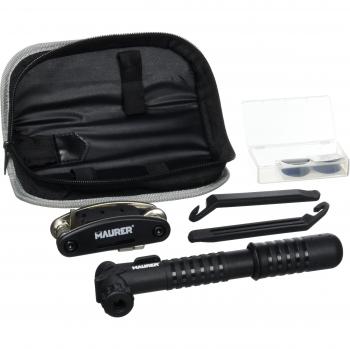 MAURER 2107500 Kit Reparacion Bici con Parches y Herramientas 33 Piezas. para Sillin