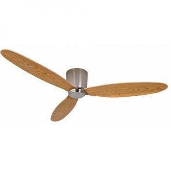 Ventilador de techo Airfusion Radar Ø 132 cm silencioso en color teka y cromo
