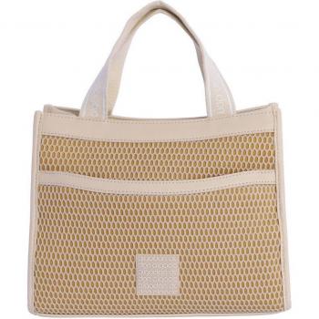 Bolso de mano Lucia en color natural con cremallera y diseño multifuncional