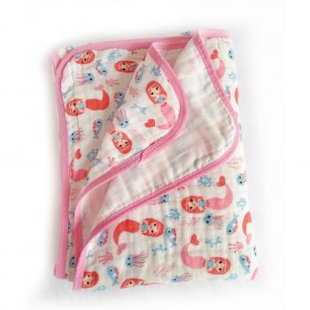 Miracle Baby Mantas Bebe Algodón, Swaddle Blanket Muselina 100% Algodón, Arrullo para Bebe,Baño De Envolver para Recién Nacido Dos Capas 110x150cm