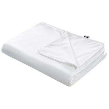 Funda de manta pesada blanca 100 x 150 cm poliéster diseño moderno Rhea