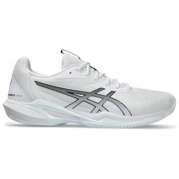 Asics Zapatillas de tenis de hombre Solution Speed FF 3 Clay - Blanco, Negro, modelo 1041A437-101